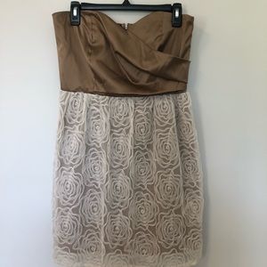 Strapless Taupe/Cream Judith March Dress